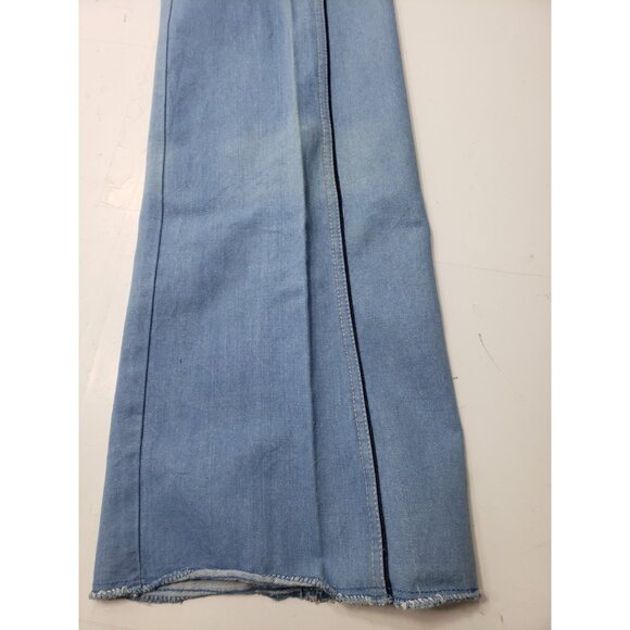 Vtg 70s French Star Bellbottom Jeans Pocket Side Detail Style 1460A 34W Length L - Picture 12 of 16